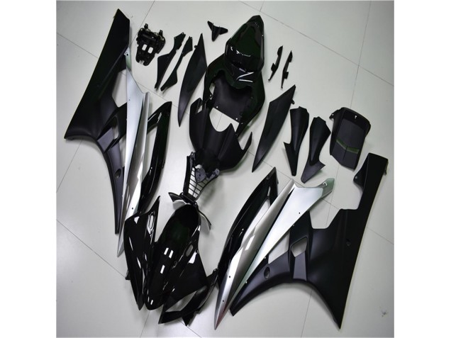 Kit Carénages Motos Complet R6 2006-2007 - Argent Noir Kit Carénages Motos Complet R6 2006-2007 - Argent Noir