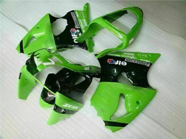 Kit Carénages Motos Complet ZX6R 2000-2002 - Vert Noir Kit Carénages Motos Complet ZX6R 2000-2002 - Vert Noir