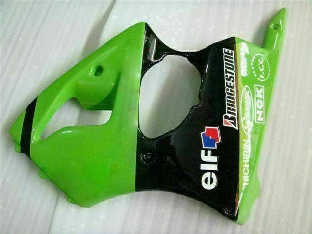 Kit Carénages Motos Complet ZX6R 2000-2002 - Vert Noir Kit Carénages Motos Complet ZX6R 2000-2002 - Vert Noir