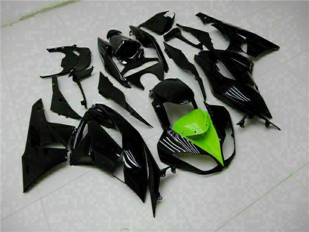Kit Carénages Motos Complet ZX6R 2009-2012 - Noir Vert Kit Carénages Motos Complet ZX6R 2009-2012 - Noir Vert
