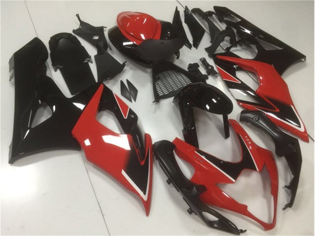 Kit Carénages Motos GSXR 1000 K5 2005-2006 - Rouge Noir Kit Carénages Motos GSXR 1000 K5 2005-2006 - Rouge Noir