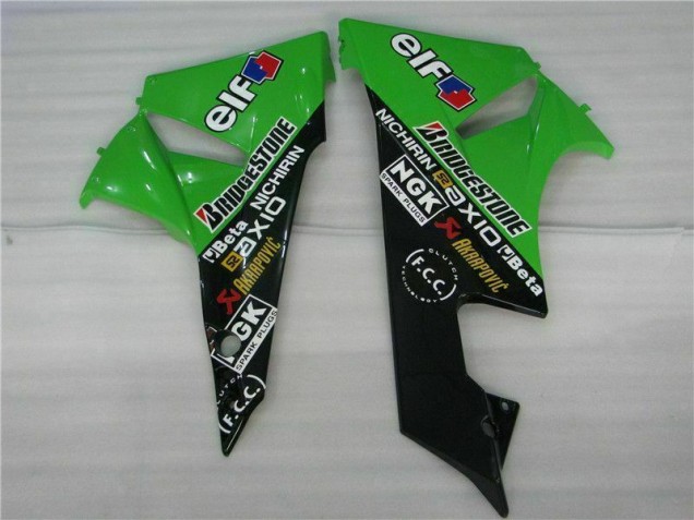 Kit Carénages Motos ZX6R 2009-2012 - Noir Vert Kit Carénages Motos ZX6R 2009-2012 - Noir Vert