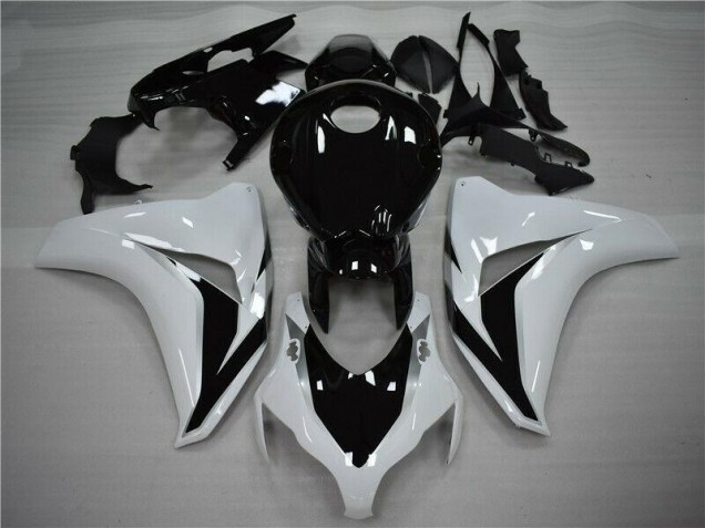 Kit Carénages Motos CBR 1000 RR 2008-2011 - Blanc Noir Kit Carénages Motos CBR 1000 RR 2008-2011 - Blanc Noir