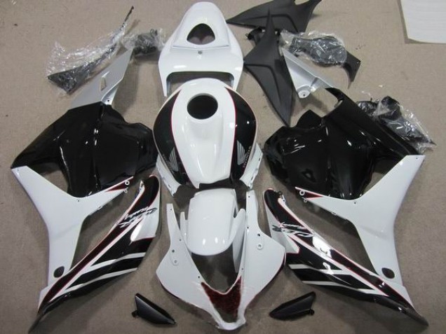 Kit Carénages Motos Complet CBR 600 RR 2009-2012 - Noir Blanc Kit Carénages Motos Complet CBR 600 RR 2009-2012 - Noir Blanc
