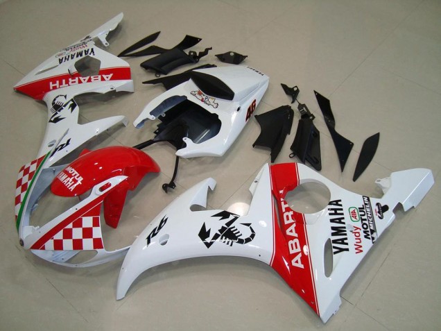 Kit Carénages Motos Complet R6 2003-2005 - Rouge Blanc Kit Carénages Motos Complet R6 2003-2005 - Rouge Blanc