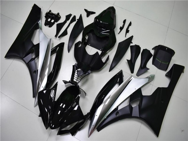 Kit Carénages Motos Complet R6 2006-2007 - Argent Noir Kit Carénages Motos Complet R6 2006-2007 - Argent Noir