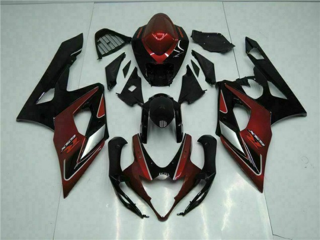 Kit Carénages Motos & Plastique GSXR 1000 K5 2005-2006 - Rouge Noir Kit Carénages Motos & Plastique GSXR 1000 K5 2005-2006 - Rouge Noir