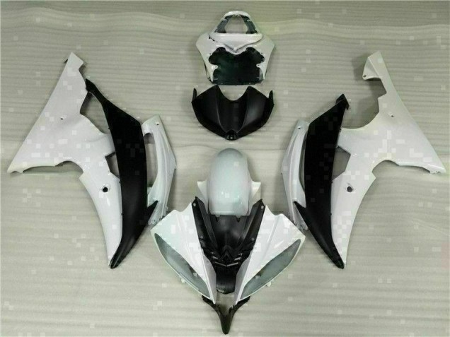 Kit Carénages Motos & Plastique R6 2008-2016 - Blanc Noir Kit Carénages Motos & Plastique R6 2008-2016 - Blanc Noir