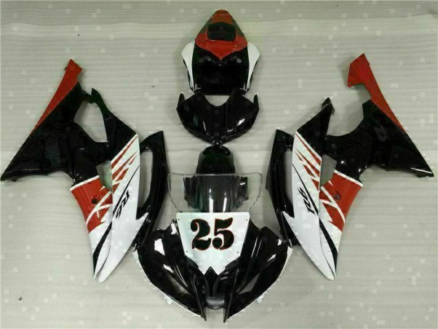 Kit Carénages Motos R6 2008-2016 - Blanc Noir Kit Carénages Motos R6 2008-2016 - Blanc Noir